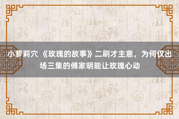 小萝莉穴 《玫瑰的故事》二刷才主意，为何仅出场三集的傅家明能让玫瑰心动