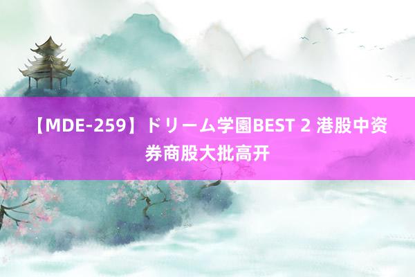 【MDE-259】ドリーム学園BEST 2 港股中资券商股大批高开