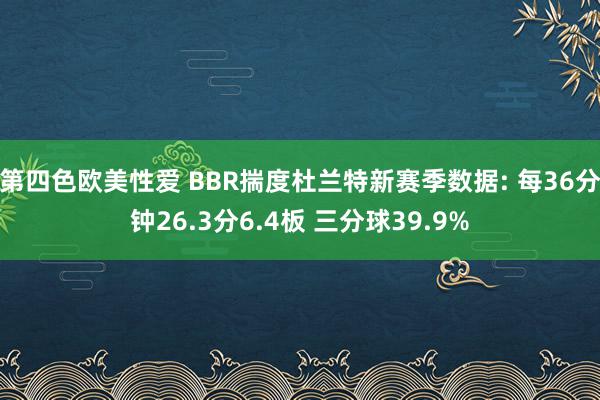 第四色欧美性爱 BBR揣度杜兰特新赛季数据: 每36分钟26.3分6.4板 三分球39.9%