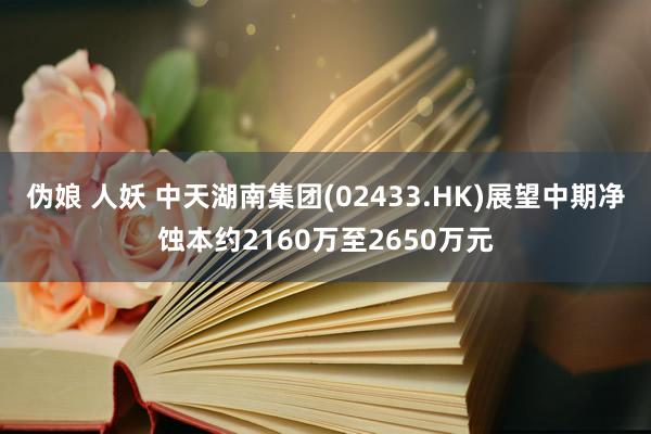 伪娘 人妖 中天湖南集团(02433.HK)展望中期净蚀本约2160万至2650万元